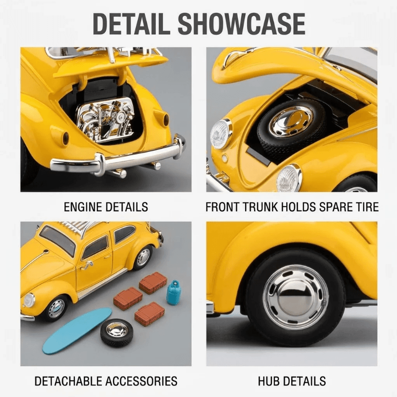 1/24 Scale Volkswagen Beetle Die-cast Model Car