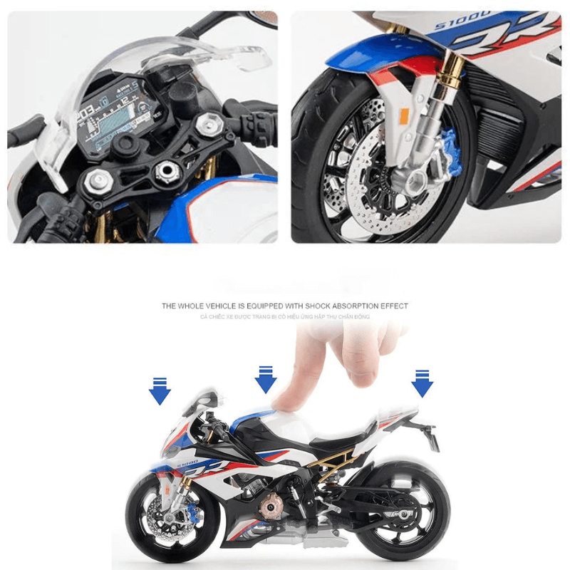 1/9 Scale BMW S1000RR Large Size Alloy Die-Cast Motorcycle