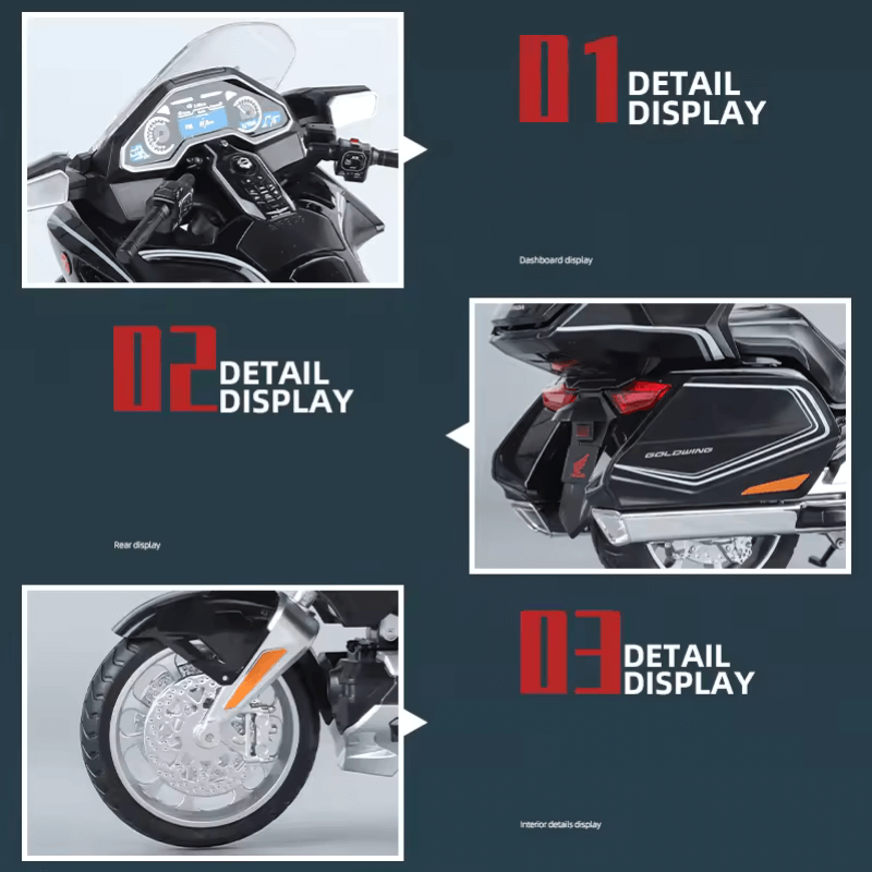 1/11 Scale Honda GOLD WING GL800 2021 Die-cast Model