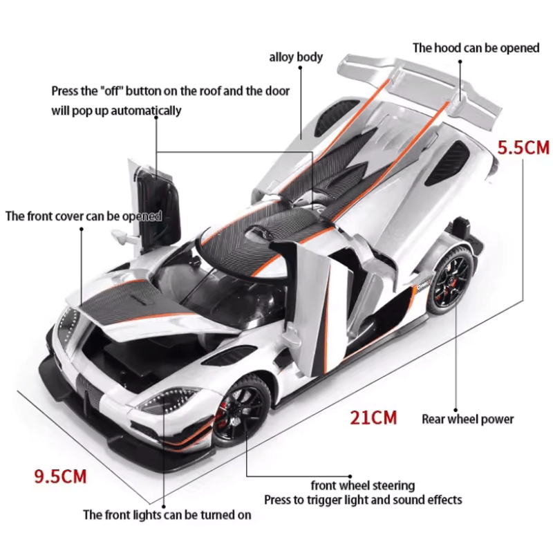 1/24 Scale Koenigsegg One Die-cast Model Car