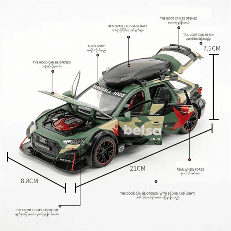 1/24 Scale Audi RS6 DTM Die-cast Alloy Model Car