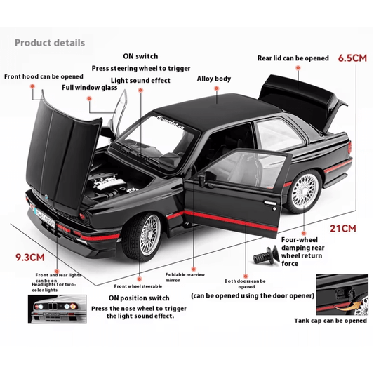 1/24 Scale BMW E30 M3 Die-cast Model Car