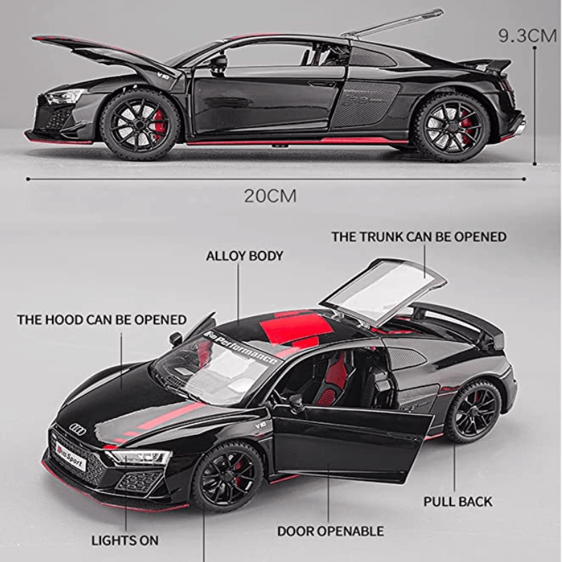 1/24 AUDI R8 V10 Plus Alloy Sports Car Model