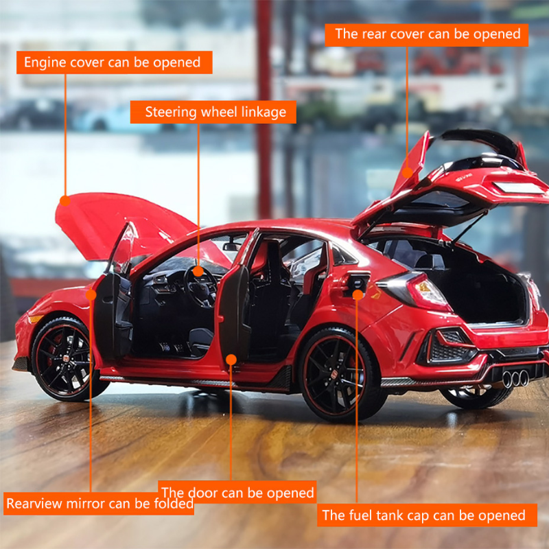 1/18 Scale Civic Type R Fk8 Die-Cast Model Car