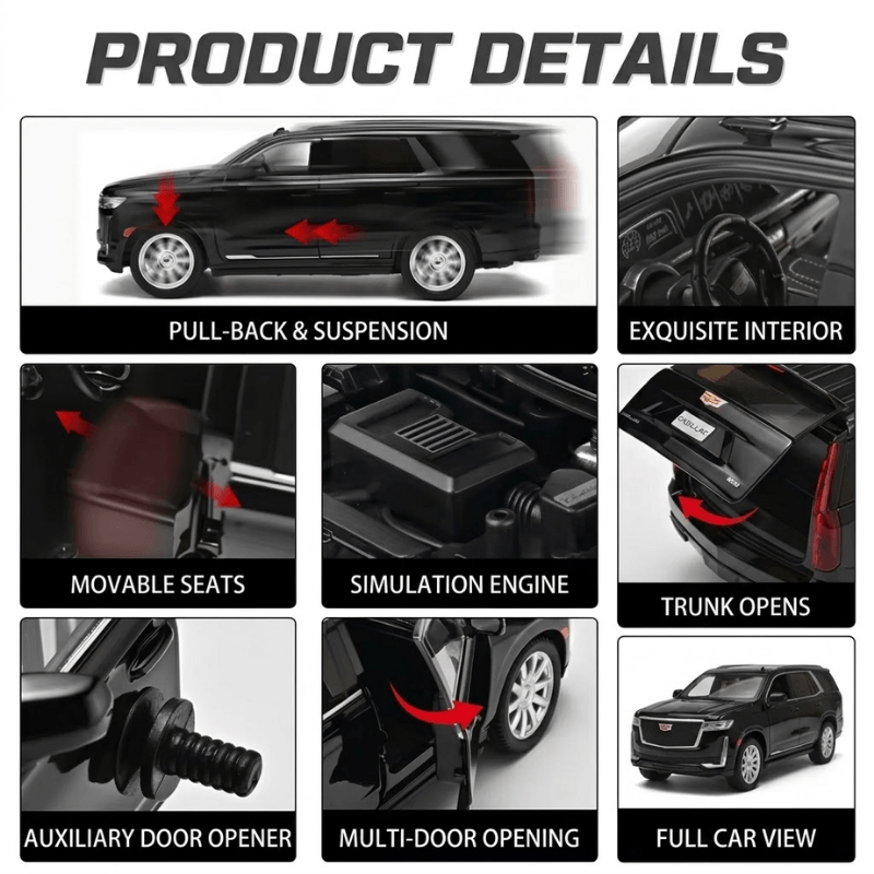 1/24 Scale Cadillac Escalade Die-cast Model Car
