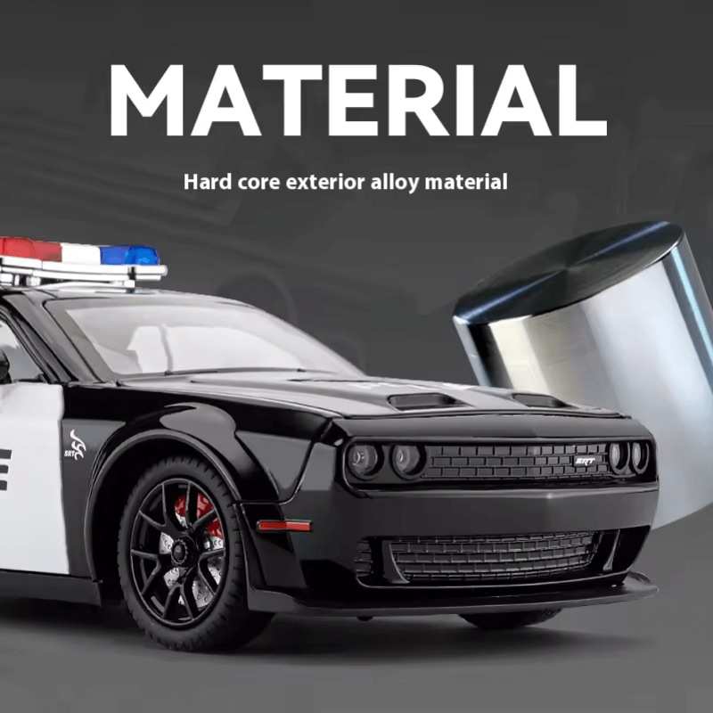 1/24 Scale Dodge Challenger SRT Hellcat Die-cast Model Police Car