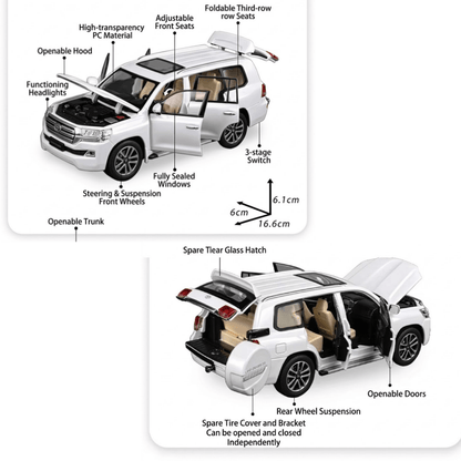 1/32 Scale Toyota Land Cruiser 200 Die-cast Model Car