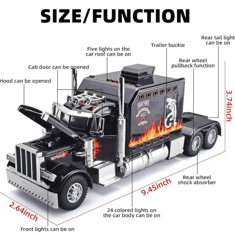 1/24 Scale Peterbilt truck Die-cast Model Car