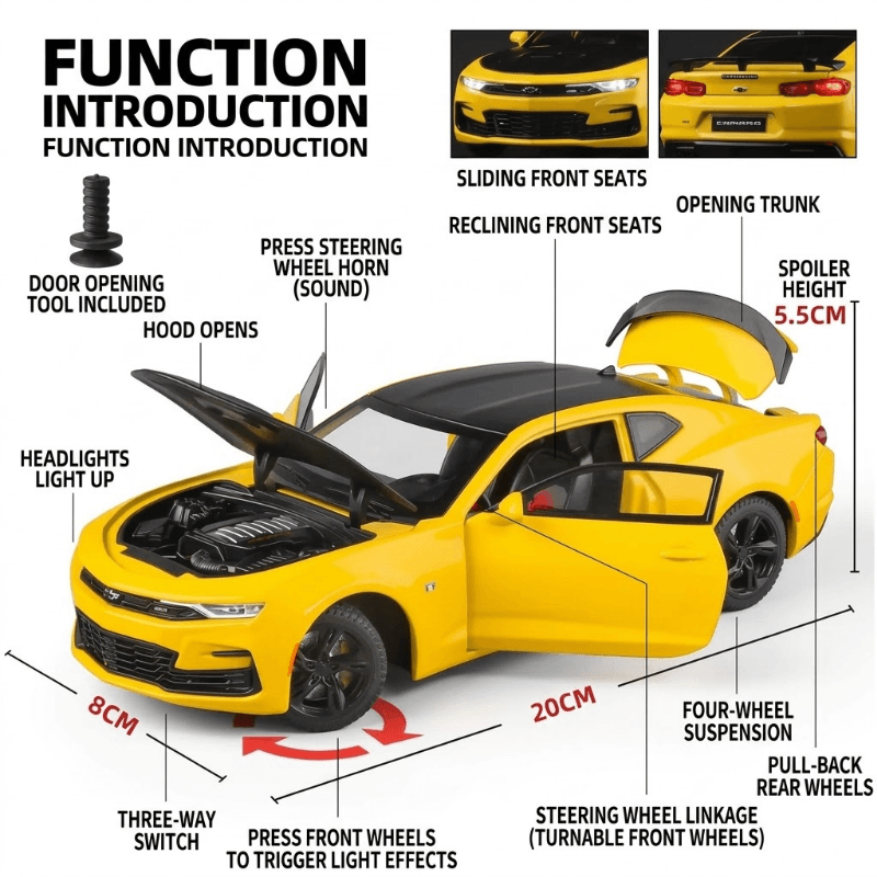 1/24 Scale Chevrolet Camaro Die-cast Model Car