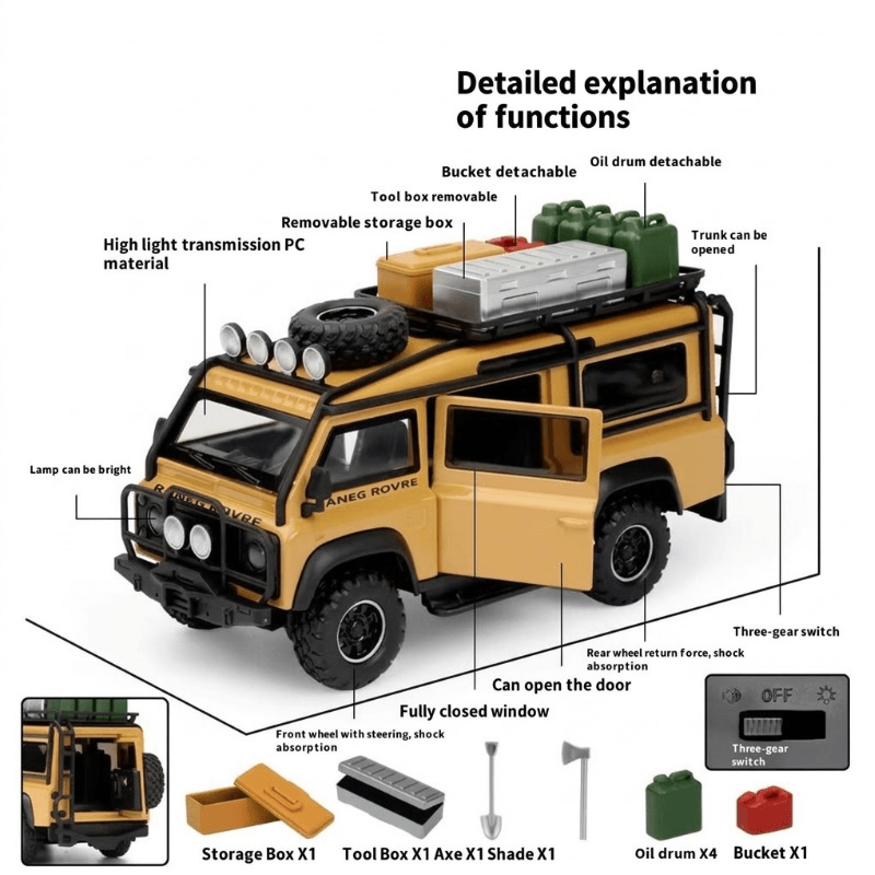 1/32 Scale Land Rover Defender Van  Die-cast Model Car
