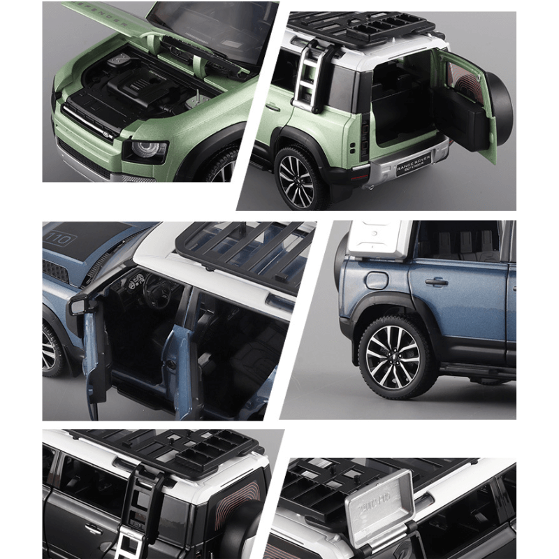 1/24 Scale Land Rover Defender With Tools Die-cast Model Car
