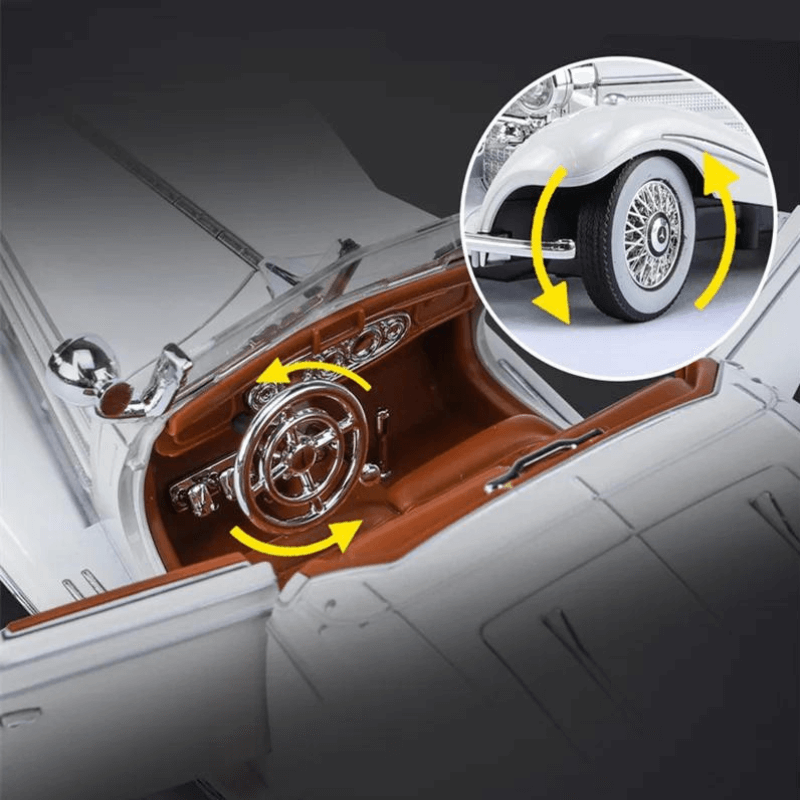 1/24 Scale Mercedes-Benz 500K Classic Car Alloy Model Car