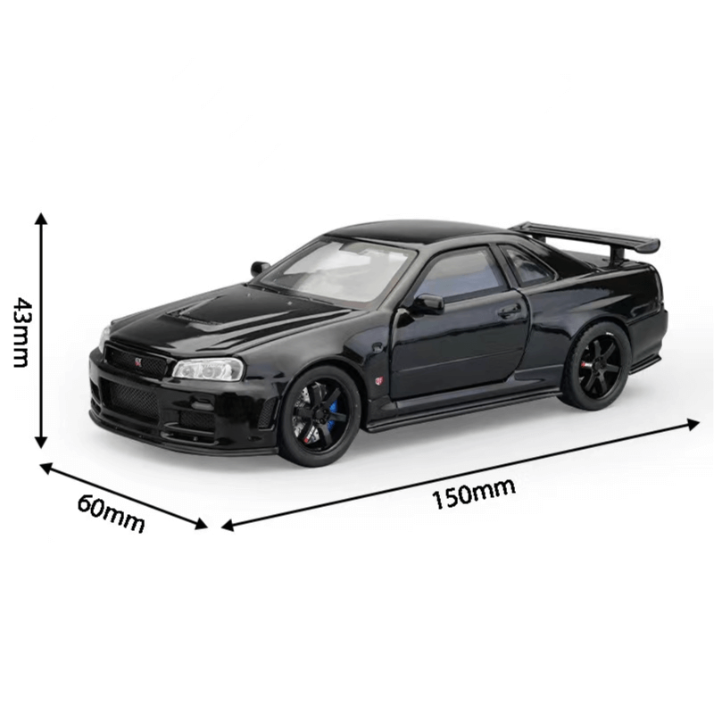 1/32 Scale Nissan GT-R R34 Die-cast Model Car