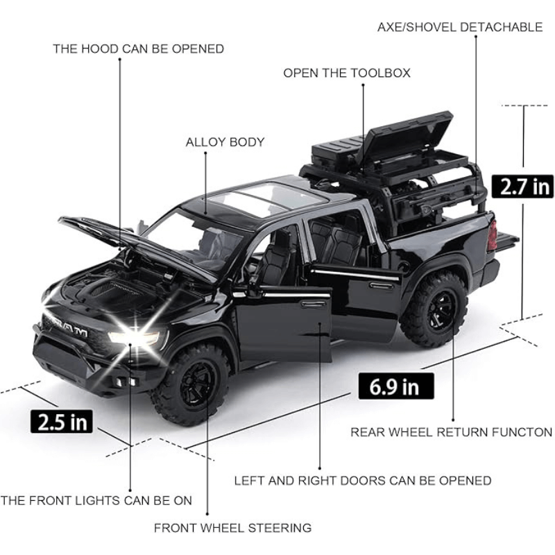 1/32 Scale Dodge RAM MAMMOTH Die-cast Model Car