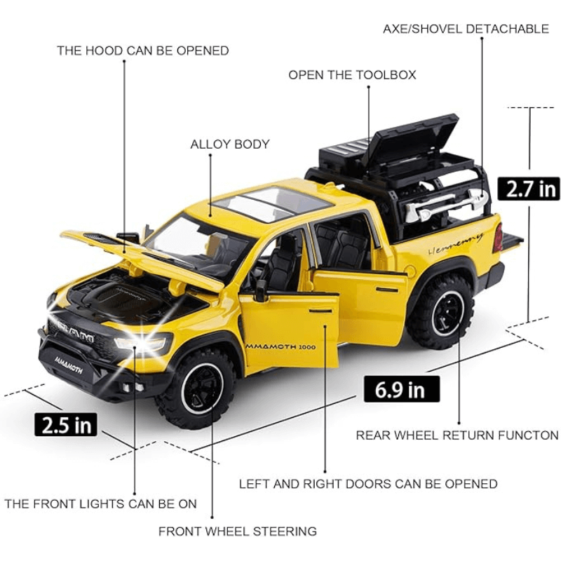 1/32 Scale Dodge RAM MAMMOTH Die-cast Model Car