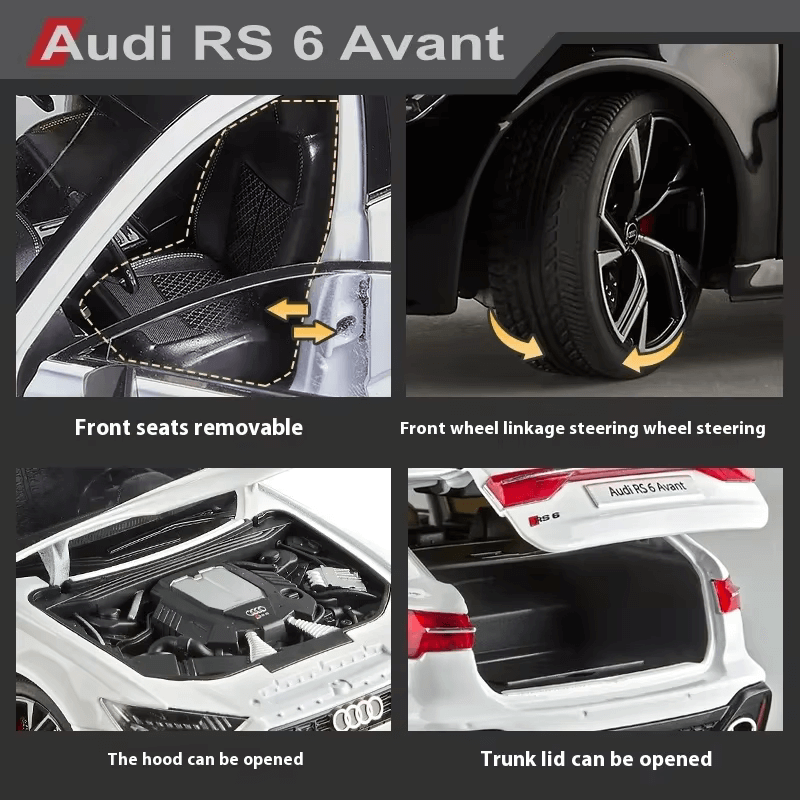 1/18 Scale Audi RS6 Avant Die-cast Model Car