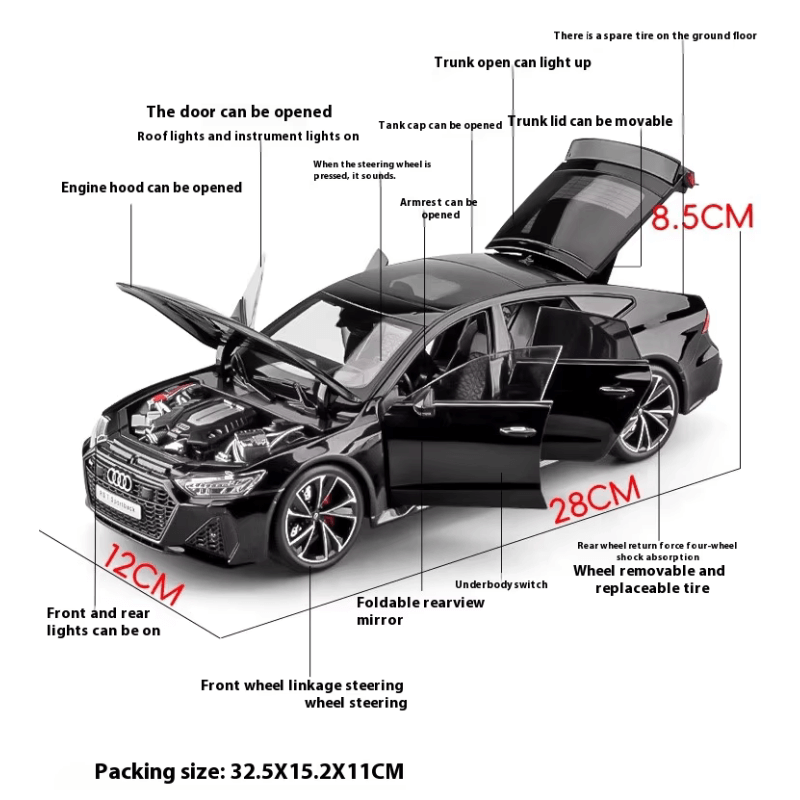 1/18 Scale Audi RS7 Sportback Die-cast Model Car