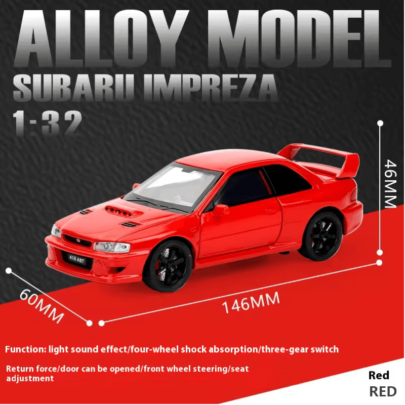 1/32 Scale Subaru Impreza WRX Die-cast Model Car