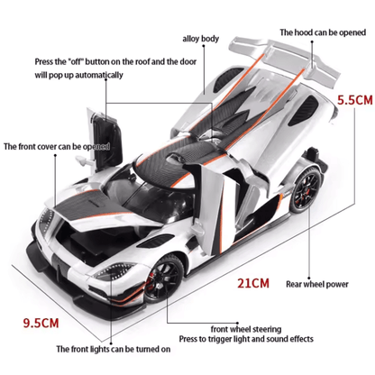 1/24 Scale Koenigsegg One Die-cast Model Car