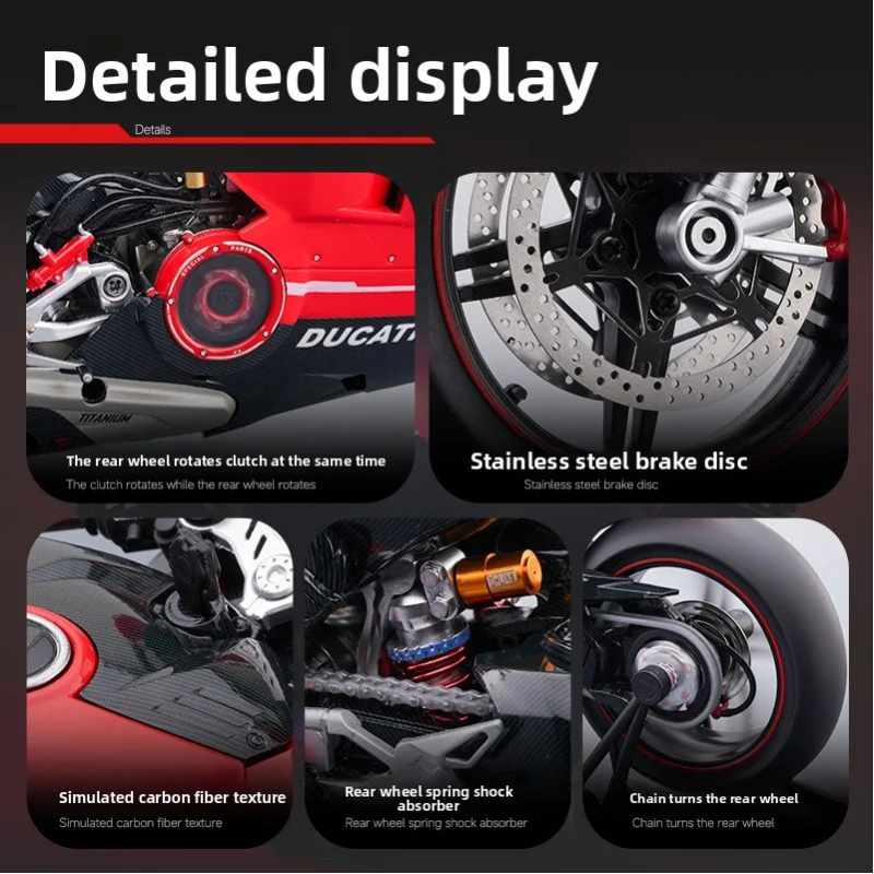 1/7 Large Size Ducati V4 Die-cast Model