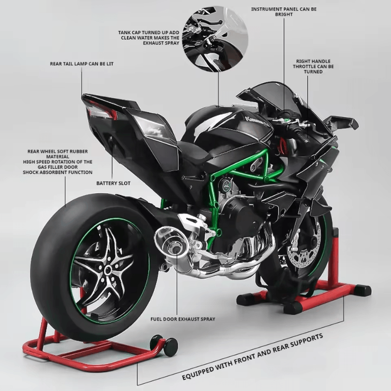 1/6 Scale Kawasaki ninja H2R Die-cast Model