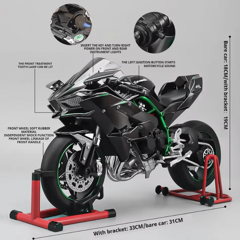 1/6 Scale Kawasaki ninja H2R Die-cast Model
