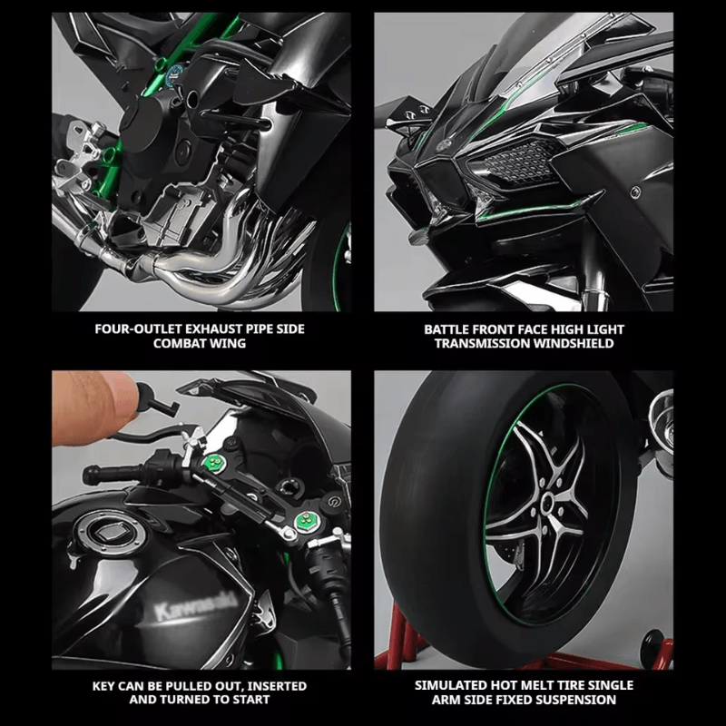 1/6 Scale Kawasaki ninja H2R Die-cast Model