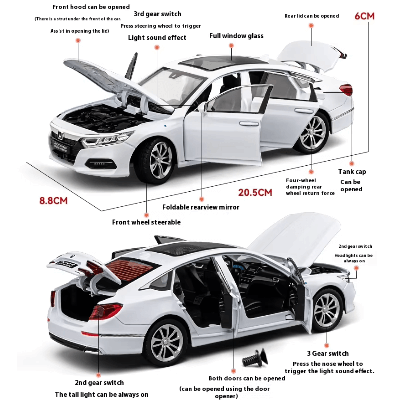 1/24 Scale Honda Accord Die-cast Model Car