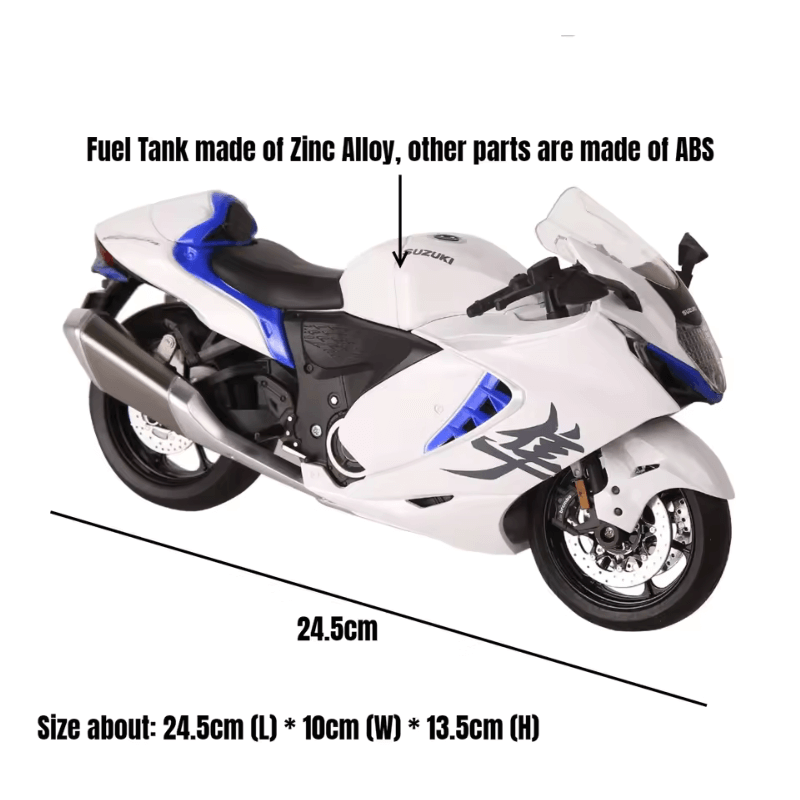 1/9 Scale Suzuki Hayabusa GSX-1300R Die-cast Model Car