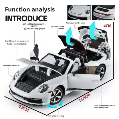 1/32 Scale Porsche 911 Targa Convertible Die-cast Model Car