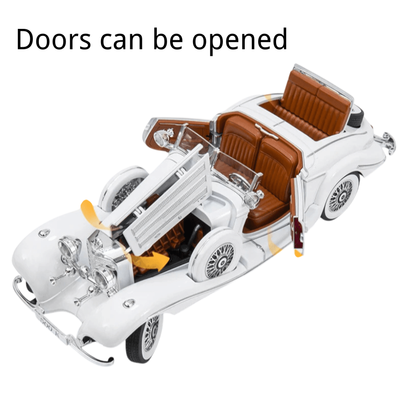 1/18 Scale Large Size Mercedes Benz 500K Die-cast Model Car