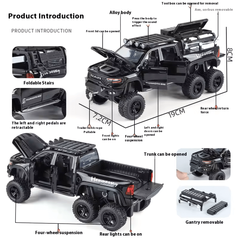 1/32 Scale  Dodge RAM Mammoth Pickup Die-cast Model Car