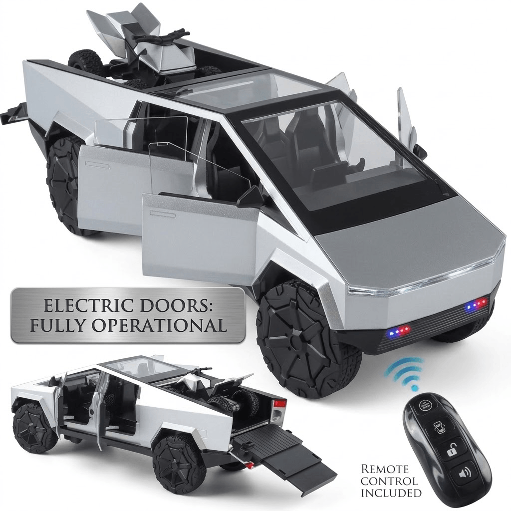 1/24 Scale RC Tesla Cybertruck Pickup Die-cast Model Car