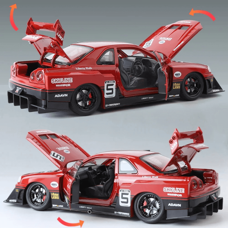 1/24 Scale Nissan Skyline GT-R R34 Die-cast Model Car