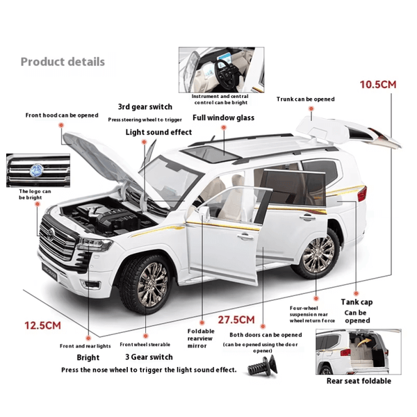 1/18 Scale Toyota Land Cruiser 300 Die-cast Model Car