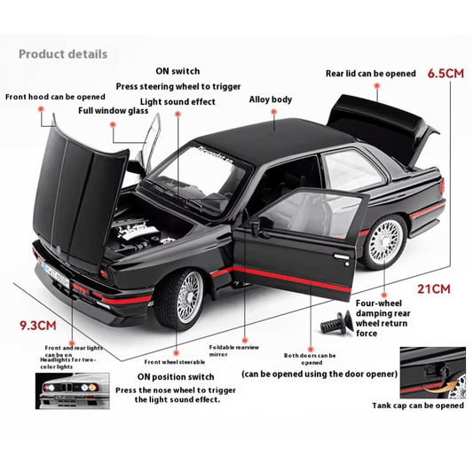 1/24 Scale BMW E30 M3 Die-cast Model Car
