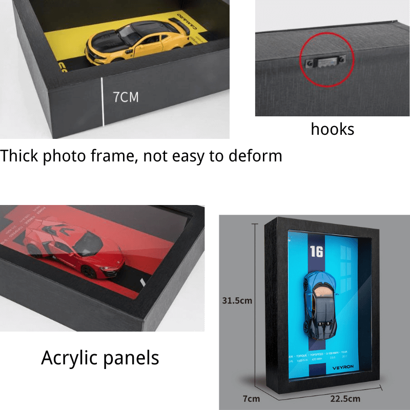 1/32 Scale Die-cast Car Model woodwork 3D Frame