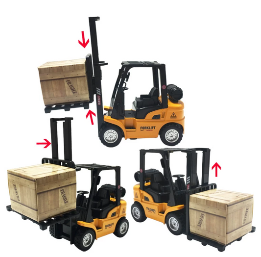 Alloy Diecast Forklift Model Windup Pullback Truck Model