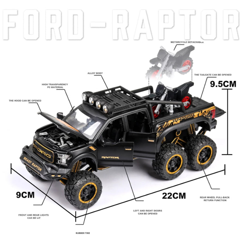1:28 Ford F-150 raptor model car toy