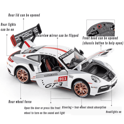 1/24 Porsche 911 GT 3 Model Alloy Car