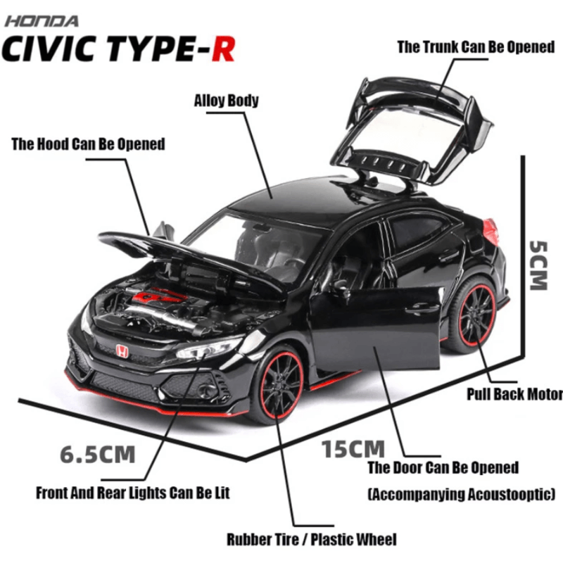 1/32 Scale HONDA CIVIC TYPE-R Toy Car Model