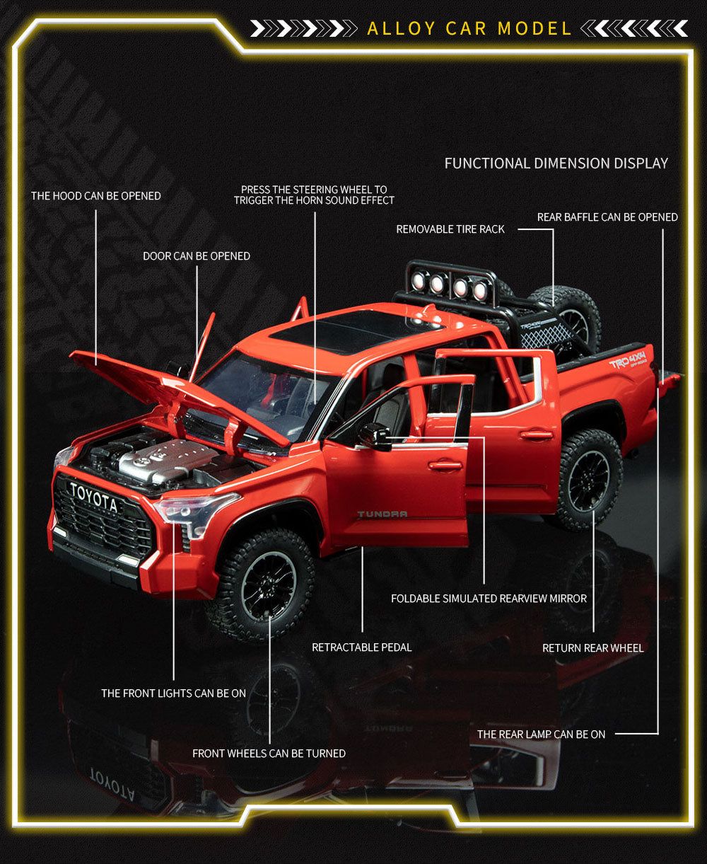 1/24 Scale Toyota Tundra Die-cast Model Car